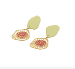 Load image into Gallery viewer, EVIL EYE EARRINGS - LIME GREEN
