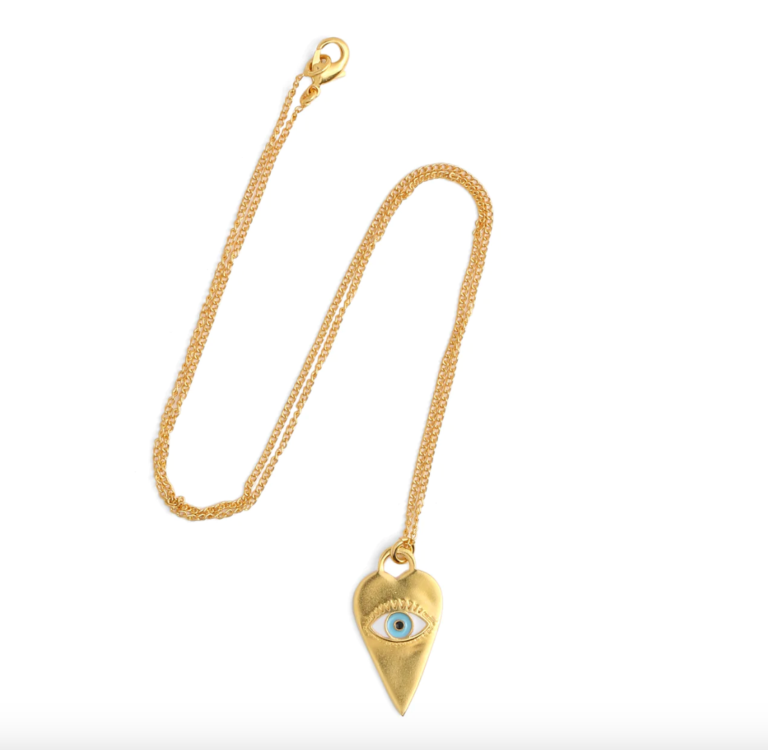 HEART EYE NECK CHAIN - GOLD