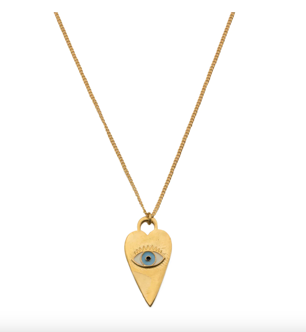 HEART EYE NECK CHAIN - GOLD