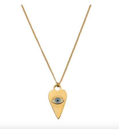 HEART EYE NECK CHAIN - GOLD