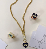 Load image into Gallery viewer, HEART EYE TOGGLE NECK CHAIN - GOLD
