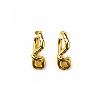 FREEFORM GOLD HOOPS