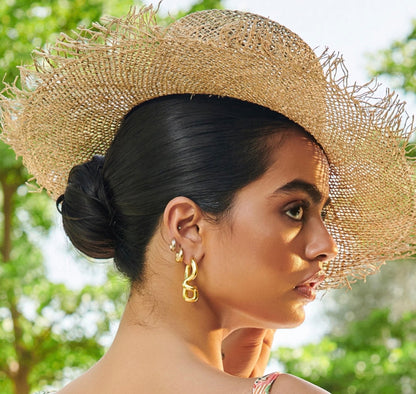 FREEFORM GOLD HOOPS