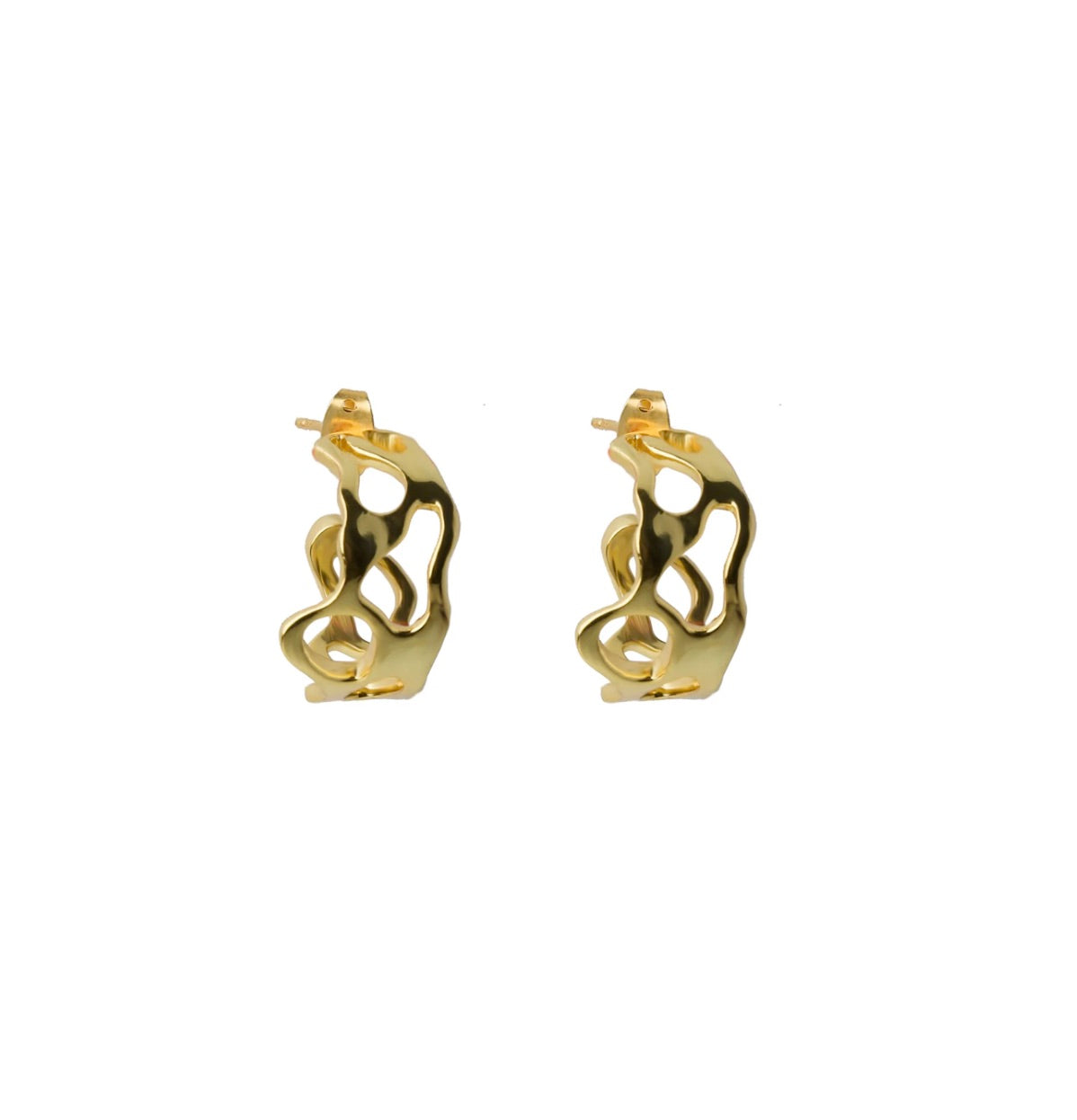 PLAIN MOLTEN HOOPS GOLD