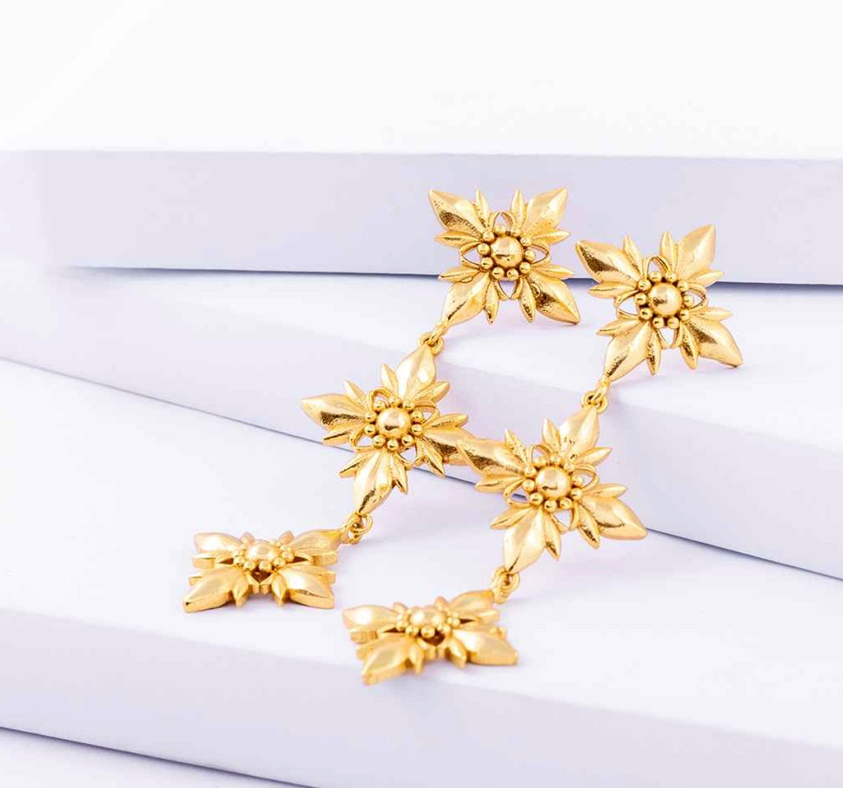 SUNEHRI LONG EARRINGS
