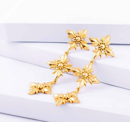 SUNEHRI LONG EARRINGS