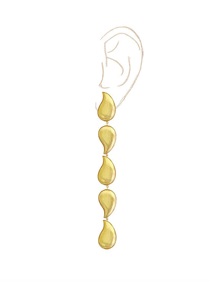 PAISLEY GOLD DANGLERS