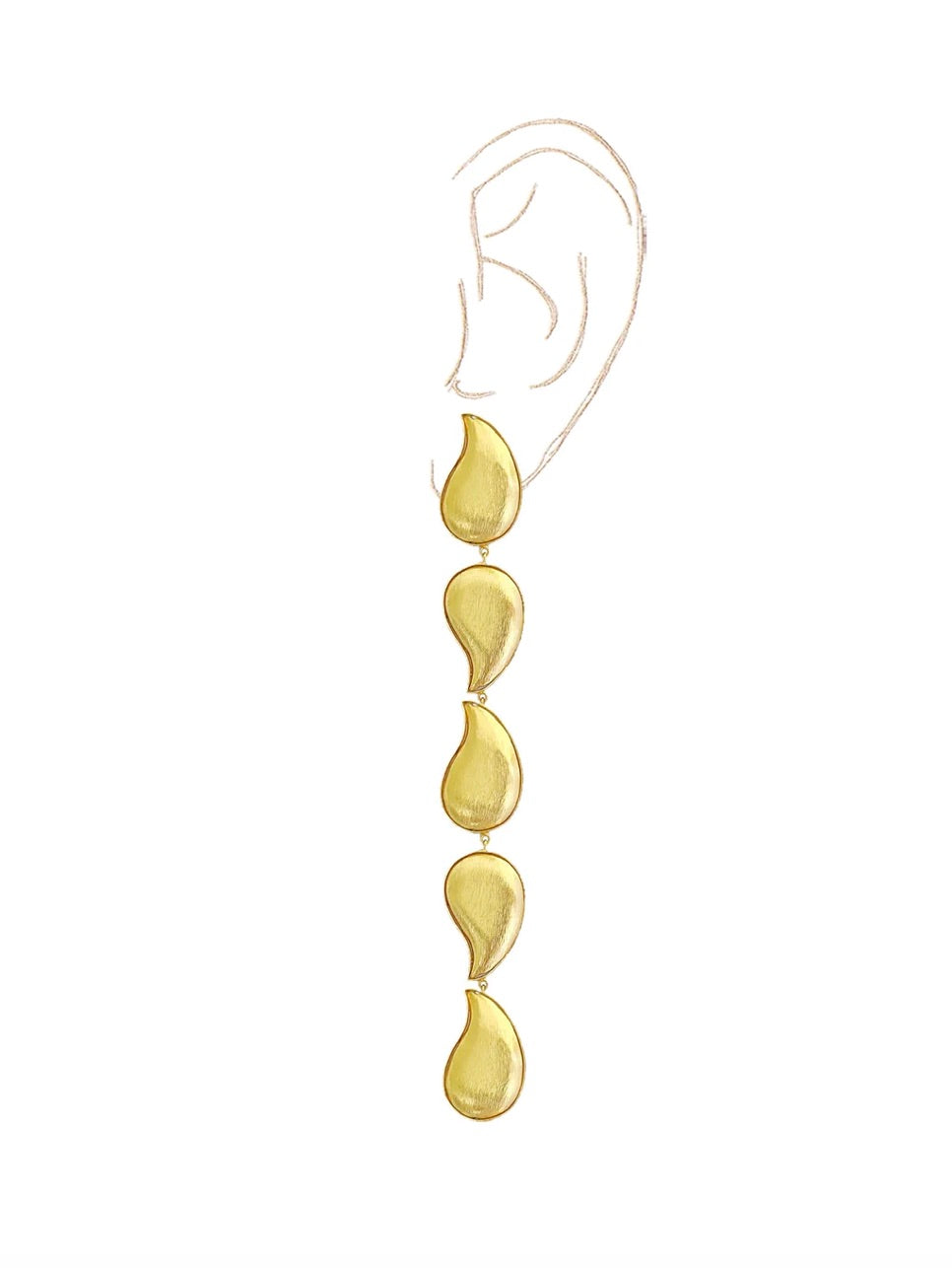PAISLEY GOLD DANGLERS