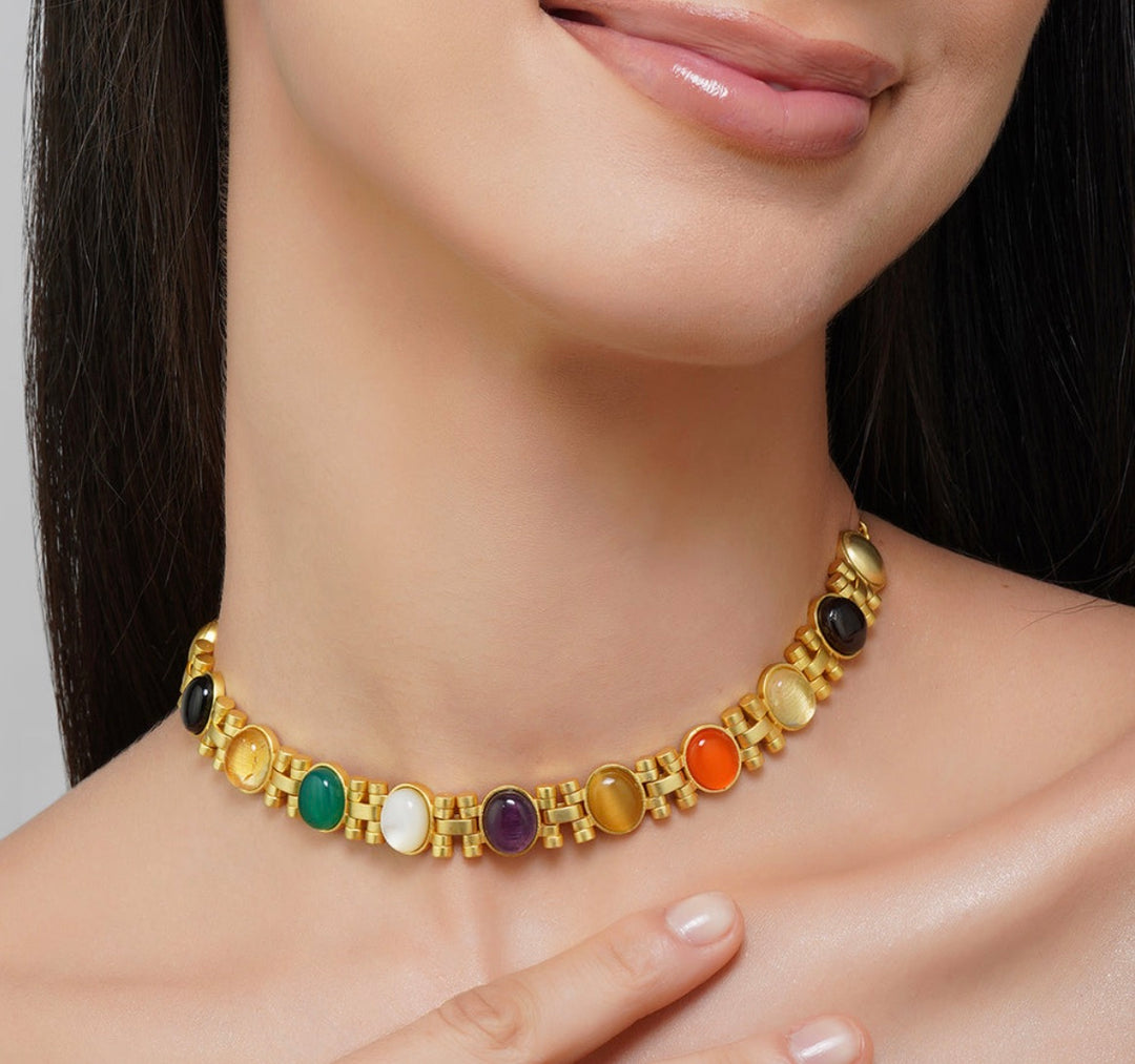 POWER LINKS NAVRATAN CHOKER NECKLACE