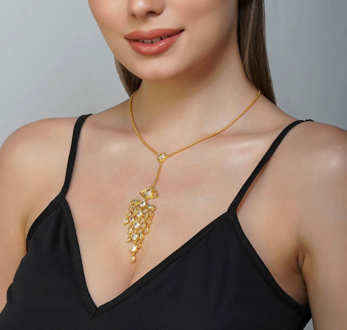 PARTY GLITZ CRYSTAL PENDANT NECKLACE