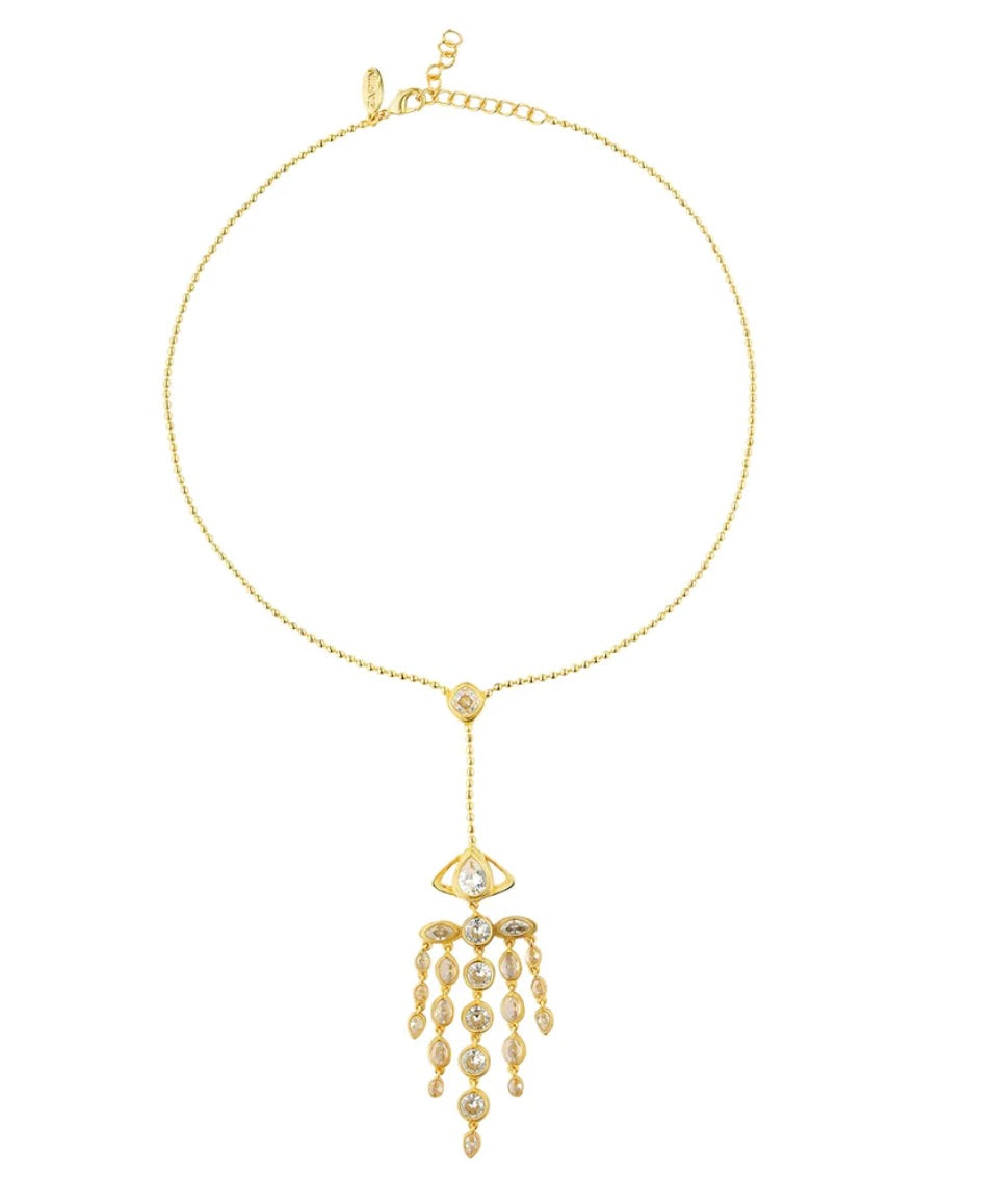 PARTY GLITZ CRYSTAL PENDANT NECKLACE