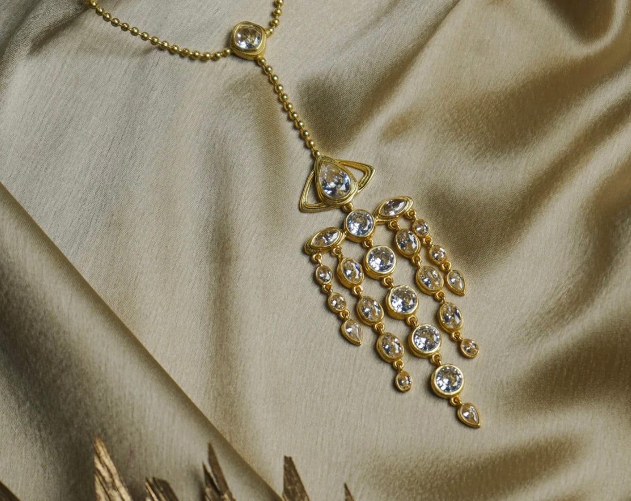 PARTY GLITZ CRYSTAL PENDANT NECKLACE