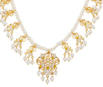 Load image into Gallery viewer, LOTUS DROPS PEARL NECKLACE IN WHITE ENAMEL
