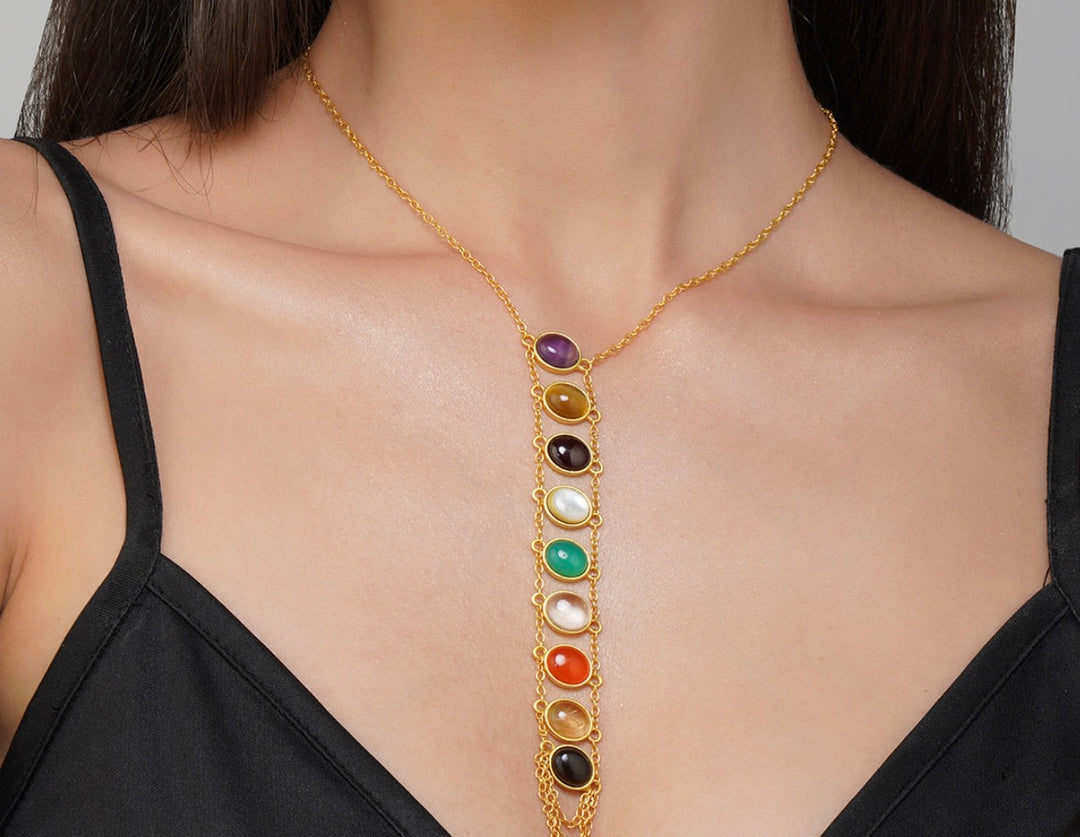 POWER WITHIN NAVRATAN LARIAT NECKLACE