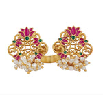 Load image into Gallery viewer, GLORY LOTUS OPEN RING IN PINK ENAMEL
