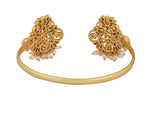 Load image into Gallery viewer, GLORY LOTUS CUFF BRACELET IN WHITE ENAMEL
