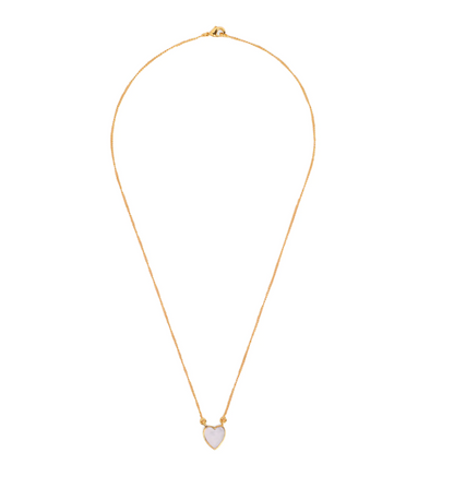 HEART MOTHER OF PEARL NECK CHAIN