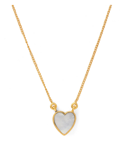 HEART MOTHER OF PEARL NECK CHAIN