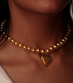 Load image into Gallery viewer, ENGRAVED HEART NECKLACE - GOLD
