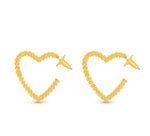 Load image into Gallery viewer, TEXTURED HEART EARRINGS
