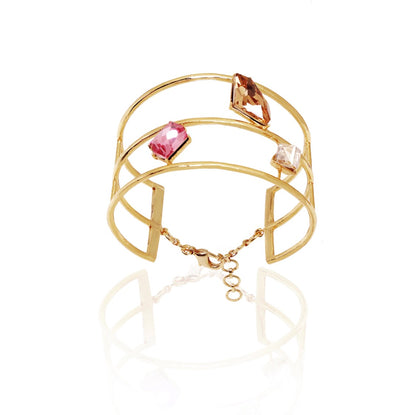 IVORY SEA SHELLS - THE SWAROVSKI STUDDED BANGLE BRACELET