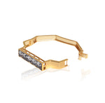 Load image into Gallery viewer, GOLDEN TAN : THE BANGLE/KADA STYLE SWAROVSKI BRACELET.
