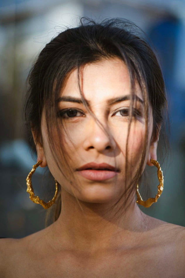 CHUNKY FOIL HOOPS