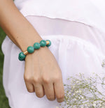 Load image into Gallery viewer, BOHÊME BEADS MALACHITE BALL BRACELET
