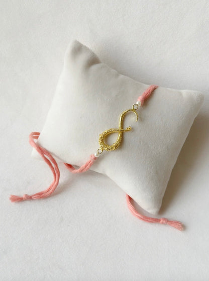 INFINITY RAKHI GOLD AND PINK