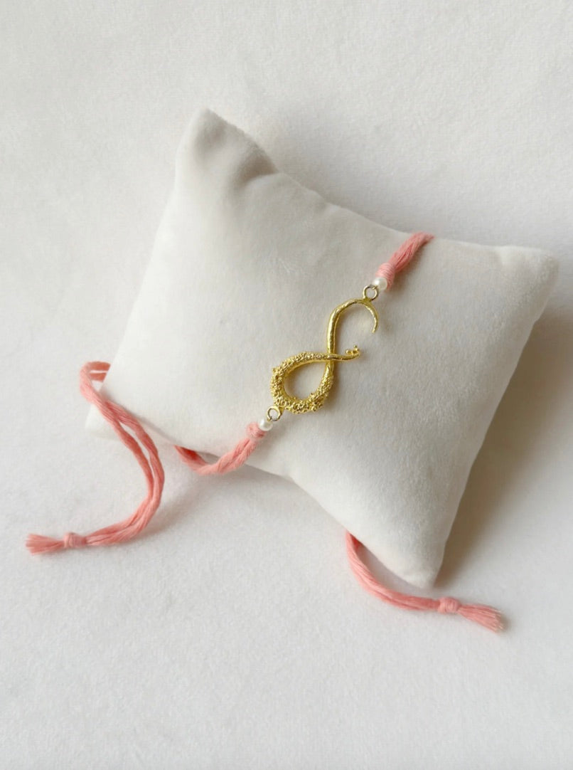 INFINITY RAKHI GOLD AND PINK