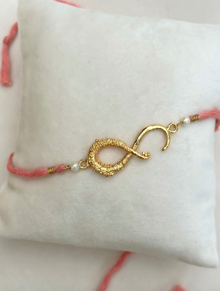 INFINITY RAKHI GOLD AND PINK