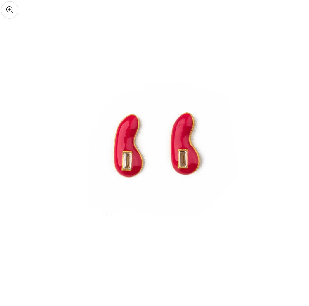 POP PINK MINI BLOB STUDS