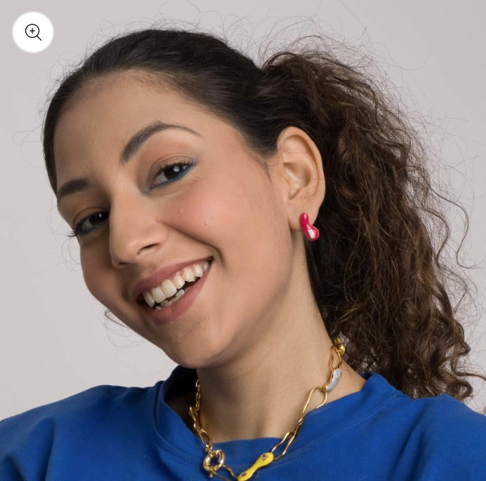 POP PINK MINI BLOB STUDS