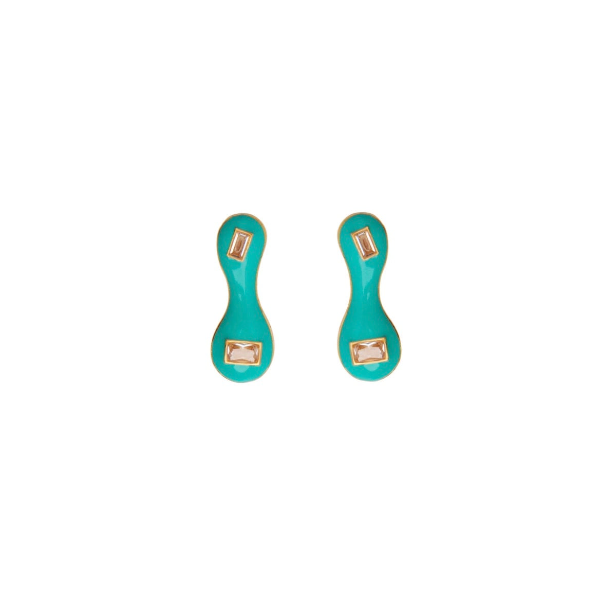 SEA BLUE BLOB STUDS