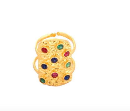 THE MARIA STUDDED NAIL RING SET