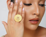 Load image into Gallery viewer, ANTIQUE PETALS FLORAL STATEMENT RING
