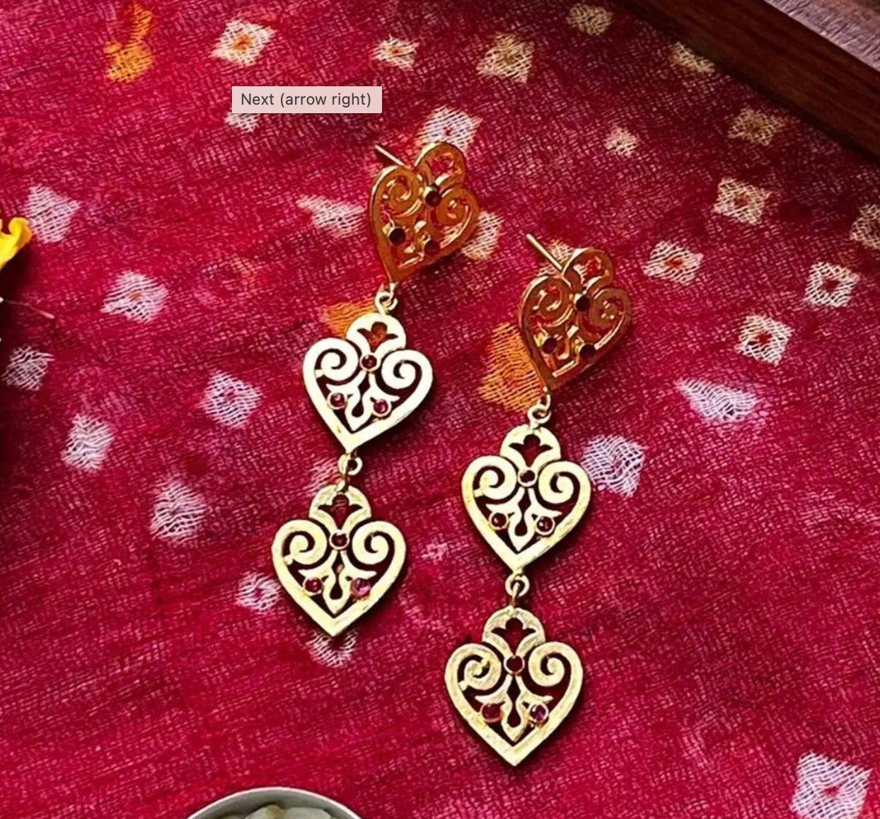 PANNA GOLD LONG EARRINGS