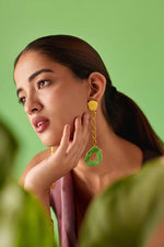 Load image into Gallery viewer, GREEN DRIP EARRINGS
