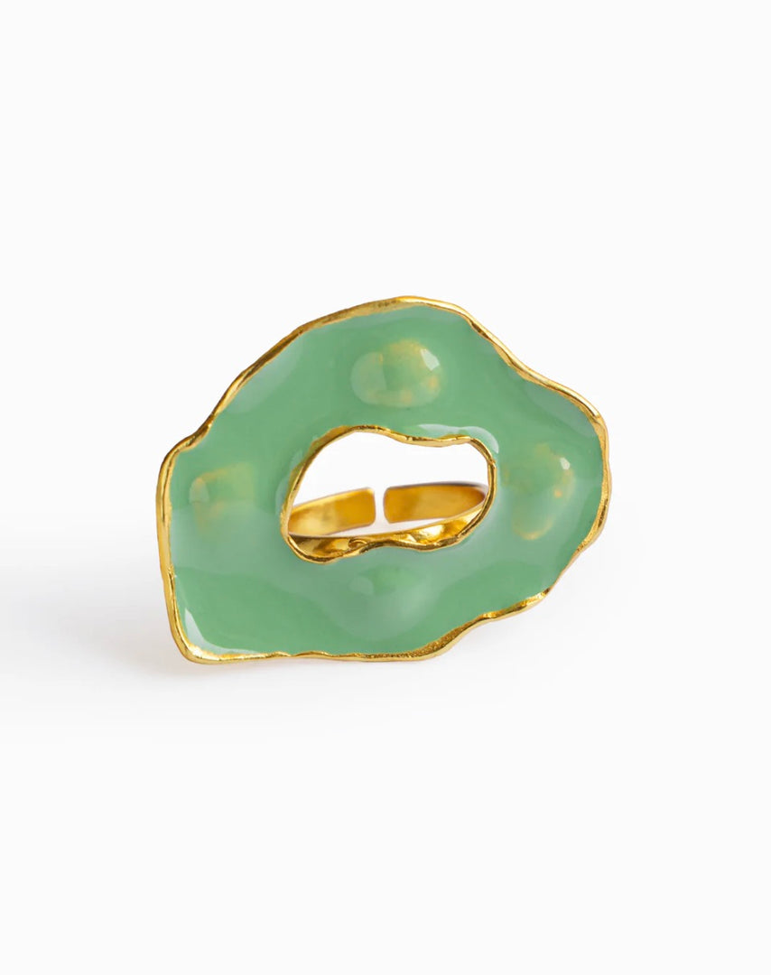 CHROMA CURVE RING - GREEN