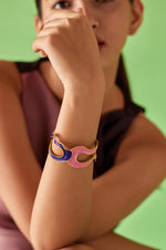 Load image into Gallery viewer, PINK &amp; PURPLE WAVE CUFF
