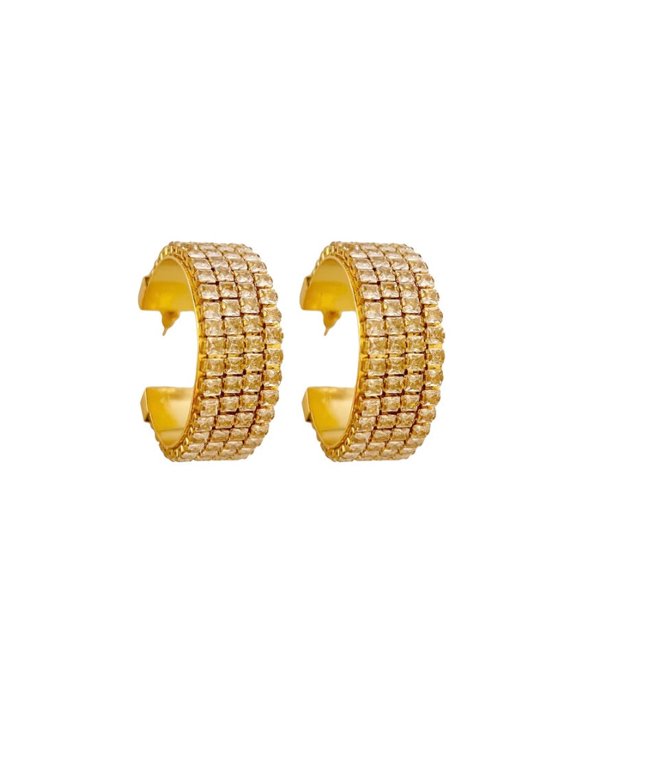 MOONLIGHT CRYSTAL HOOPS