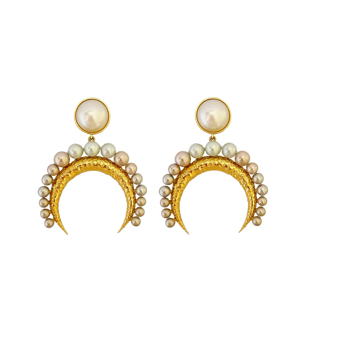 OLA CRESCENT MOON DANGLERS