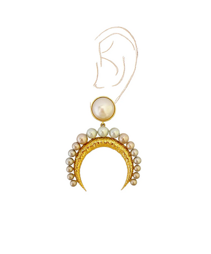 OLA CRESCENT MOON DANGLERS