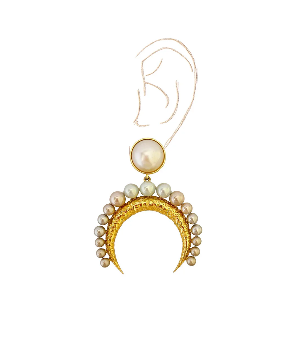 OLA CRESCENT MOON DANGLERS