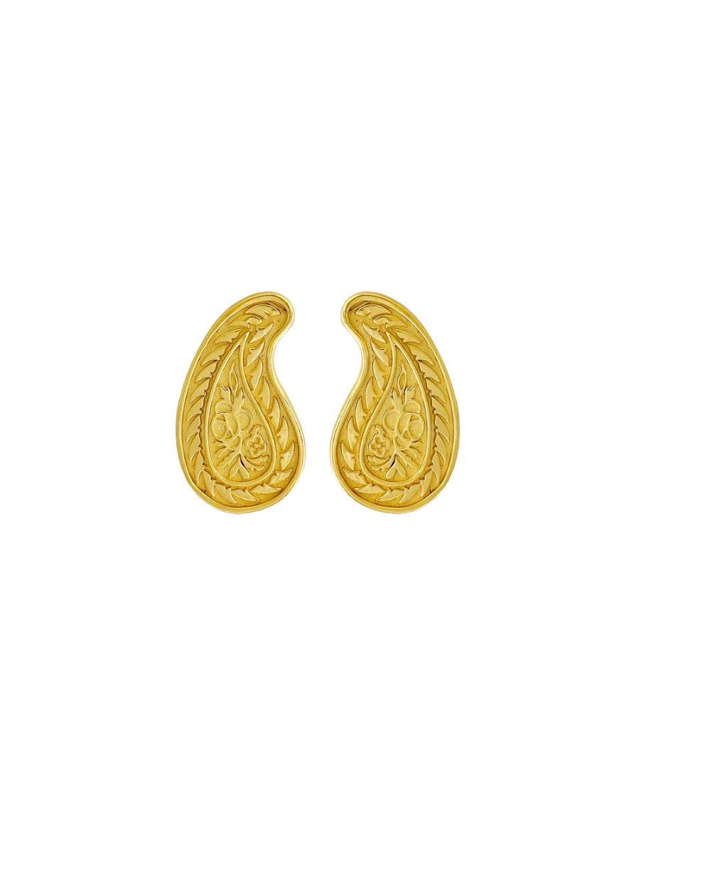 GLIDED PAISLEY STUDS