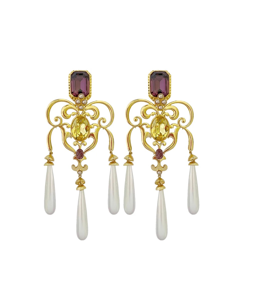 FLEUR CRYSTAL DANGLERS