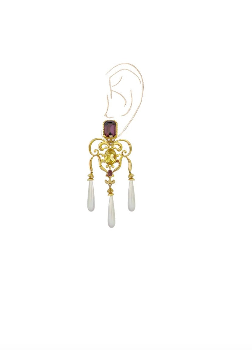 FLEUR CRYSTAL DANGLERS