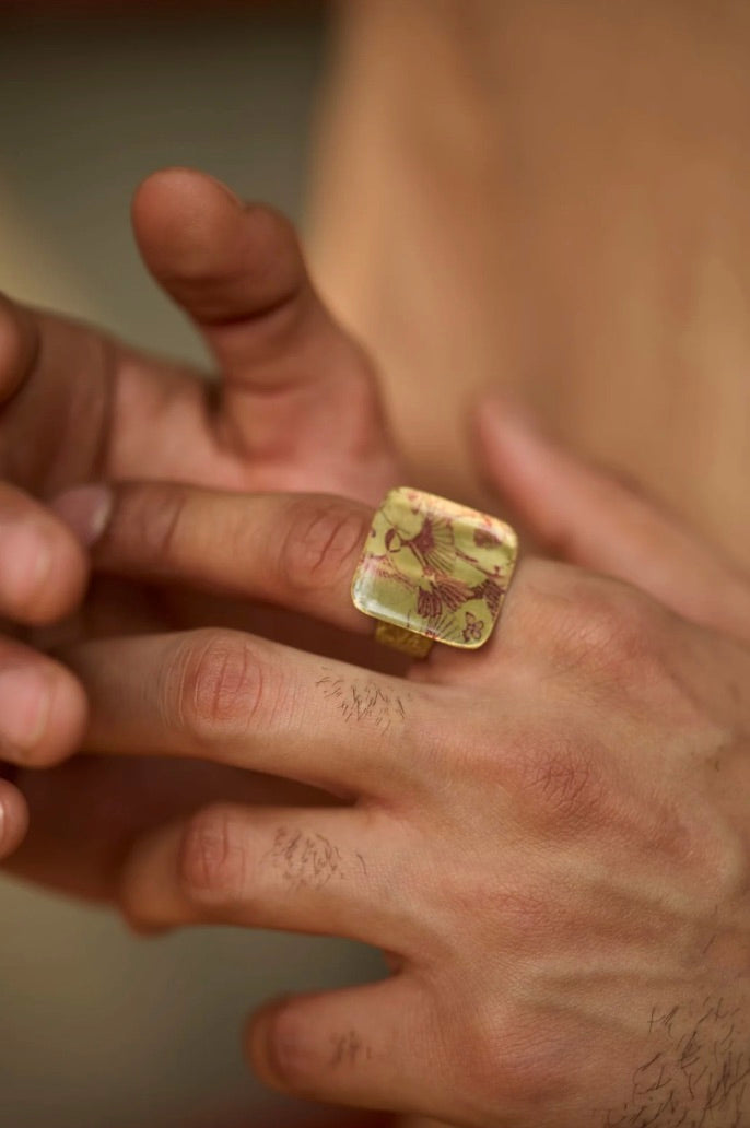 RED FALCON RING