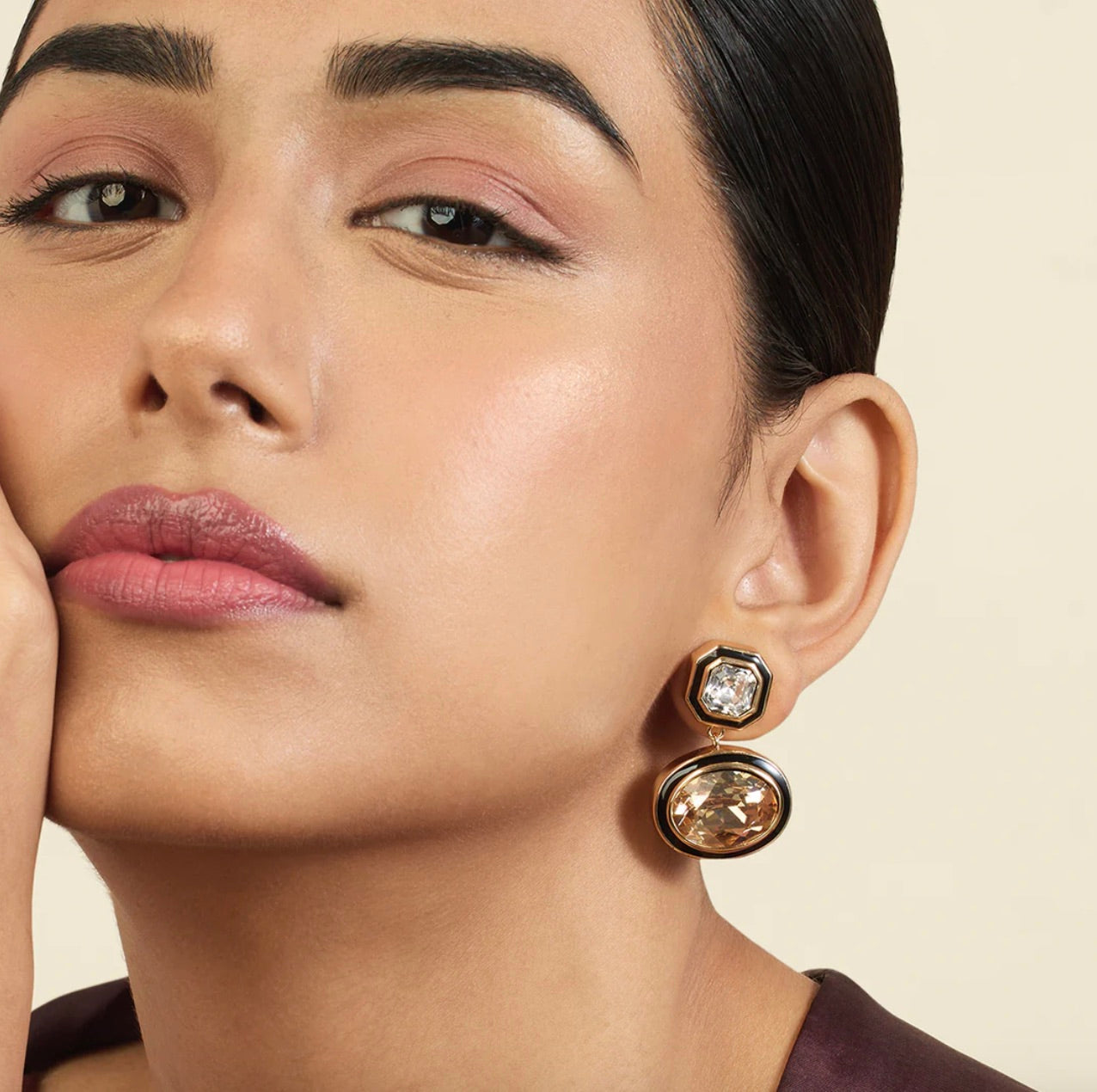 OCEANUS MOCHA DANGLER EARRINGS