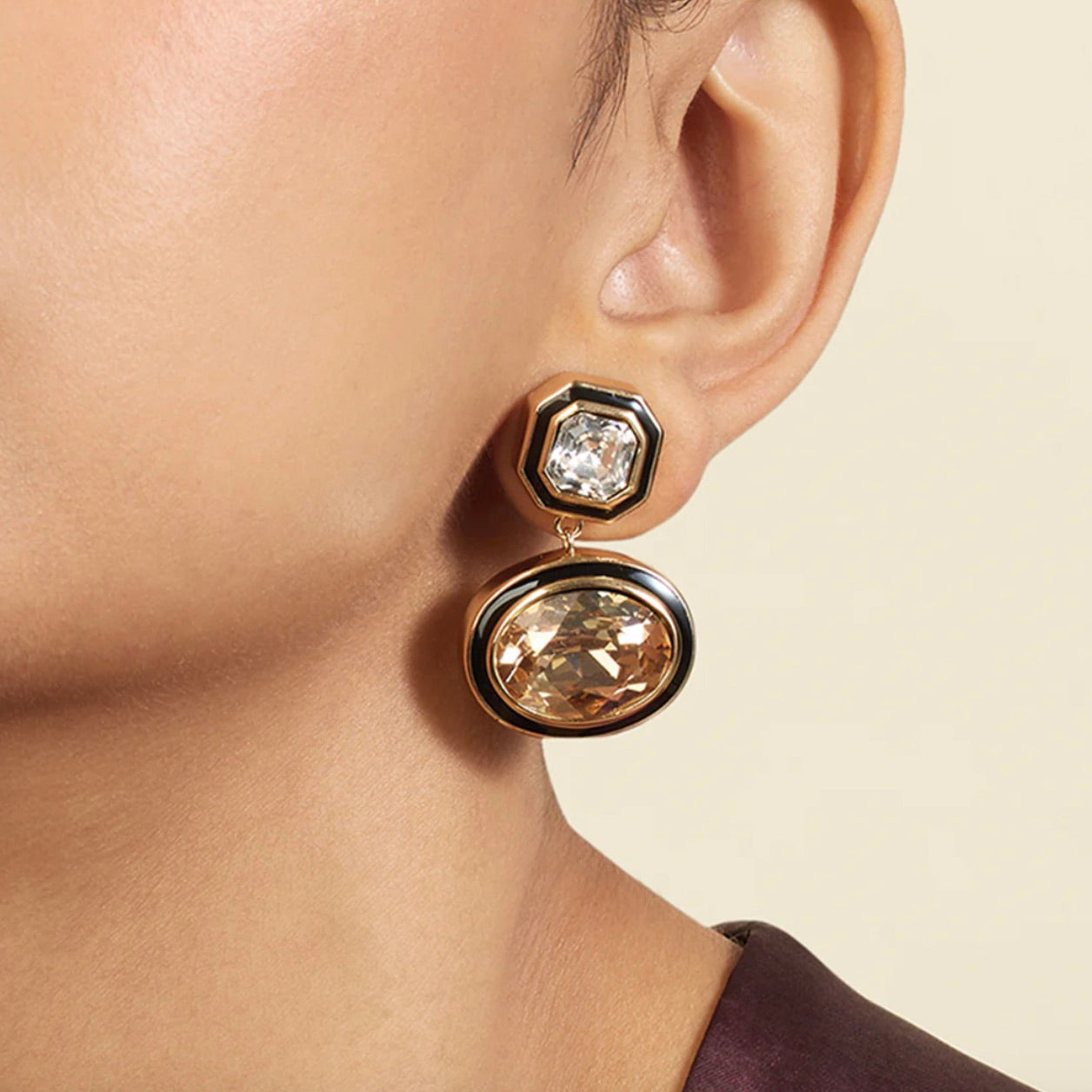 OCEANUS MOCHA DANGLER EARRINGS